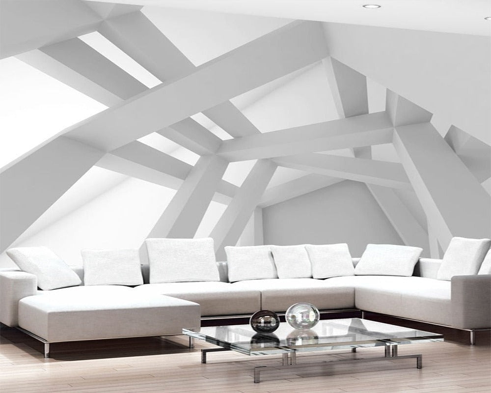3D Wallpaper Geometric Ceiling
